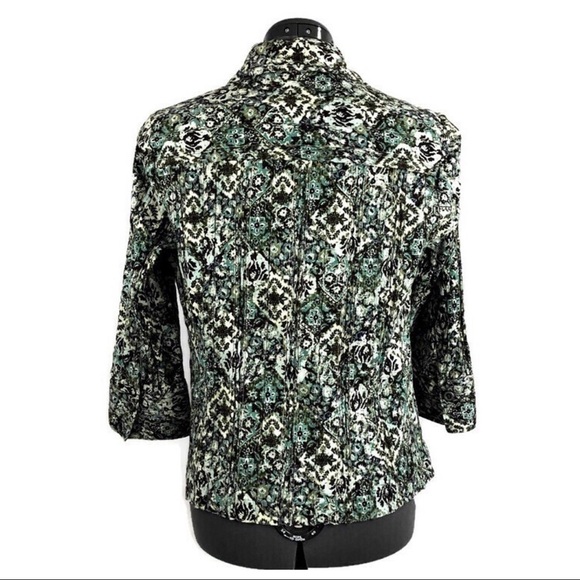 christopher & Banks Floral Print Jacket Shirt Top - Picture 4 of 7